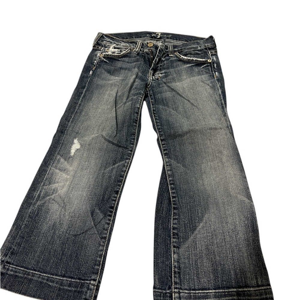 7 For All Mankind Dark Blue Flare Jeans